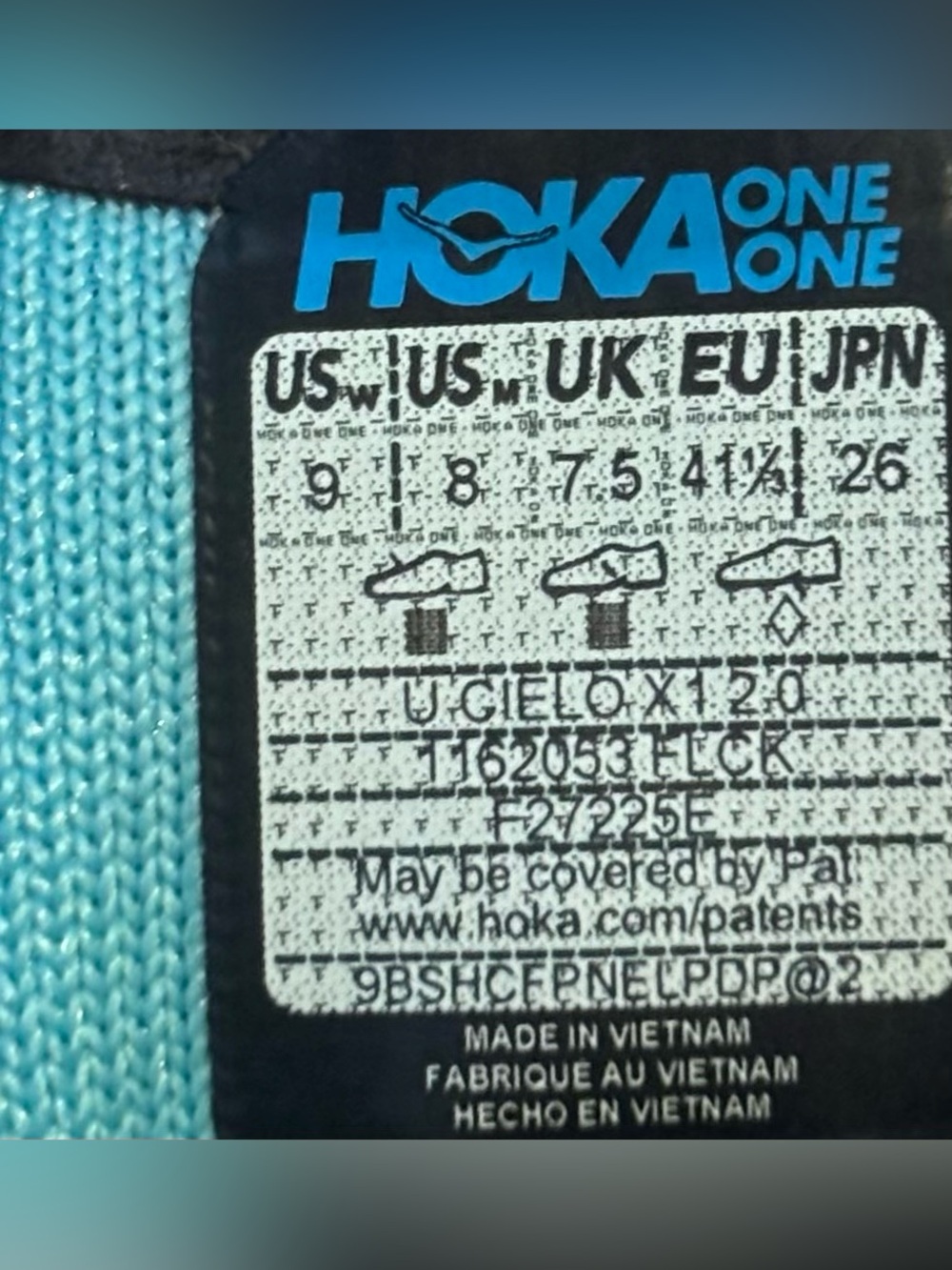 Hoka ONE ONE 🔥 Cielo X1 2.0 Frost Black Running Shoes 1162053 FLCK NEW - Picture 11 of 11